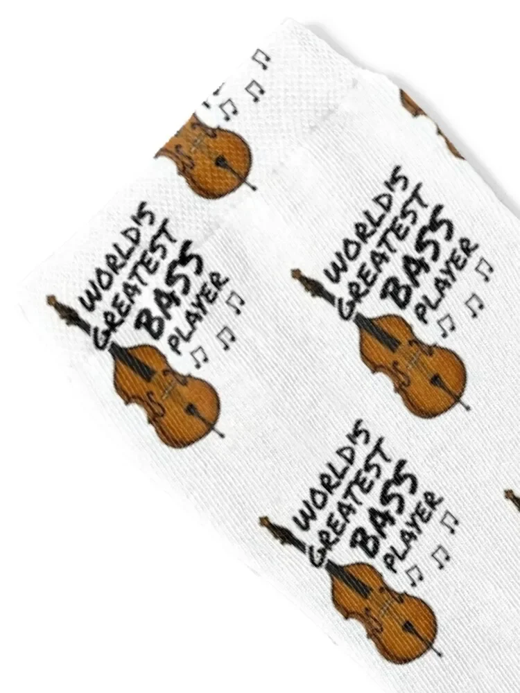 Double Bass World's Greatest Bass Player Bassist Socks Stockings with print football Women Socks Men's