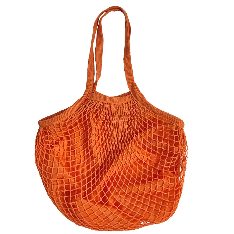 

Daily Shopping Bags Thickened Hand-held Inner Lining Woven Bag Hollow-our Crochet Mesh Cotton Shoulder Eco Bag Wholesale