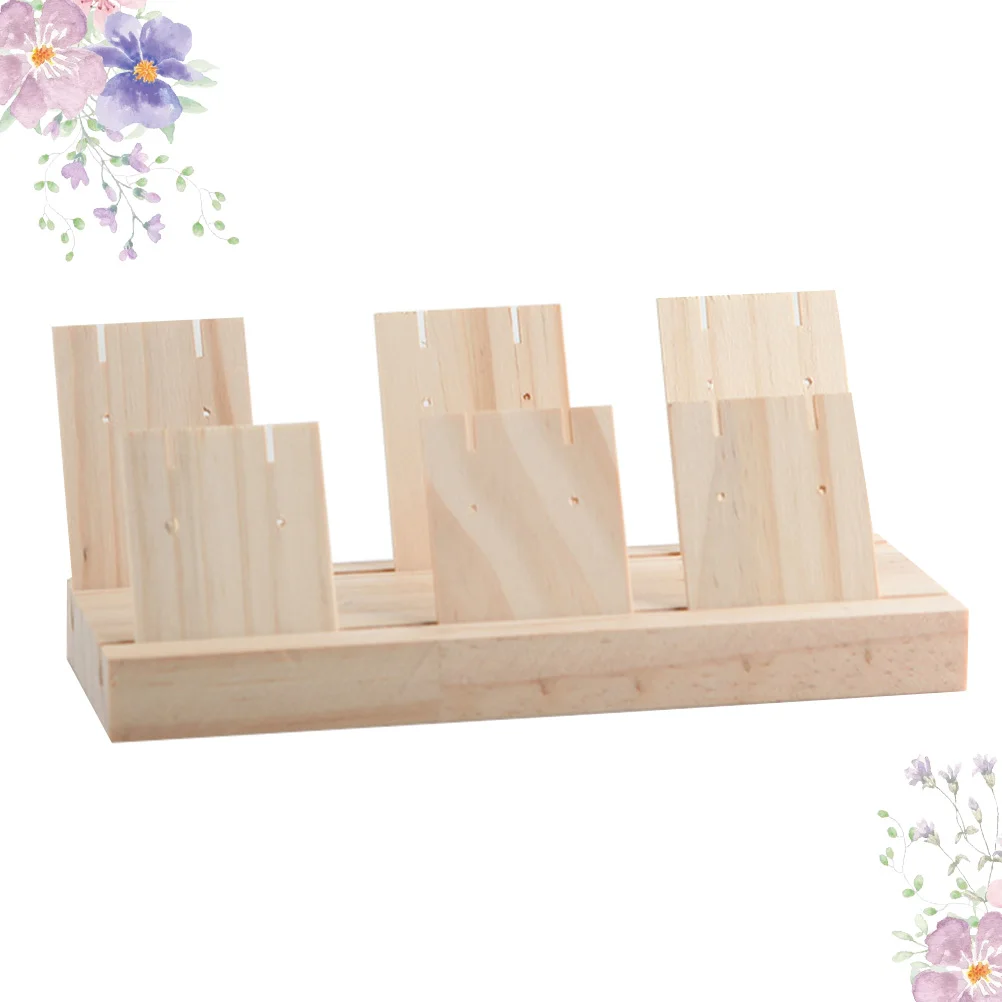 

Earring Display Stand Unique Jewelry Wooden Earrings Durable Necklace Holder Practical