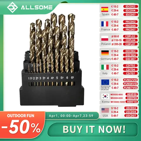 High Cobalt HSS Twist Drill Set Allsome