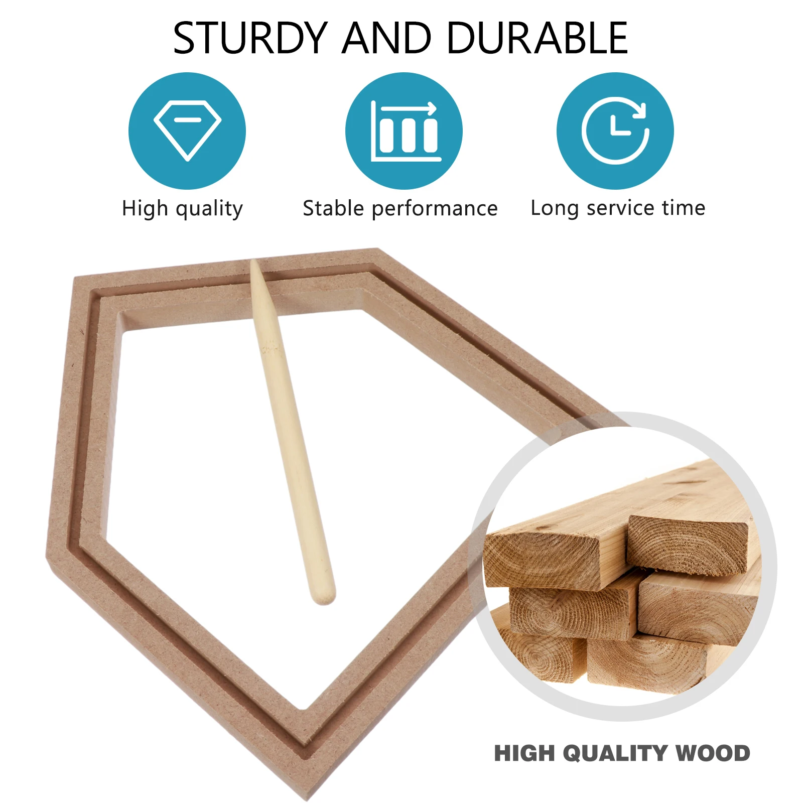 

Wooden Embroidery Hoop Small House Frame Cross Needlework Display Rack for Kids Handicraft Gift Craftsmanship