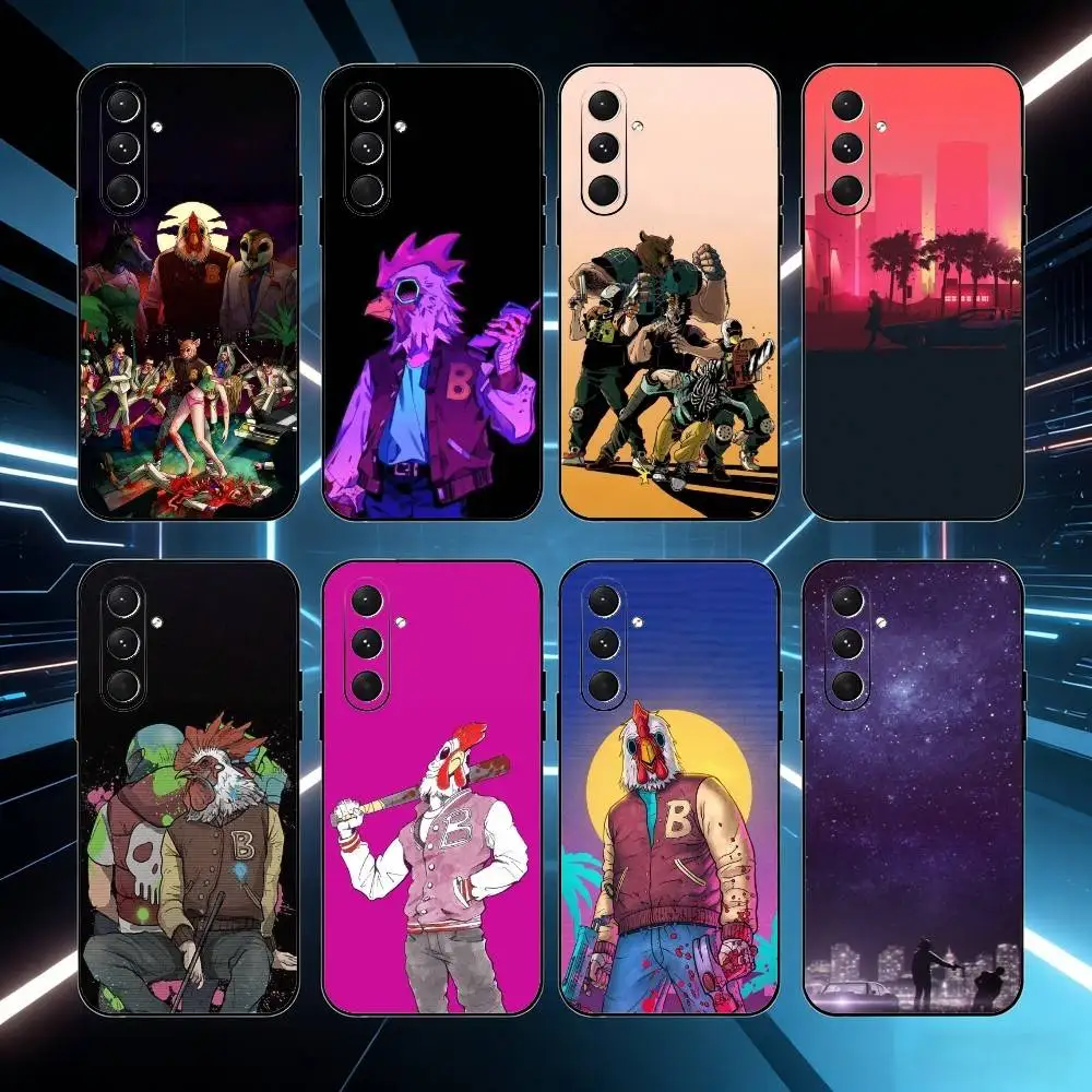 

Game H-Hotline M-Miami Phone Case For Samsung Galaxy A73,A72,A71,A70,A52,A51 Others Soft Black Cover