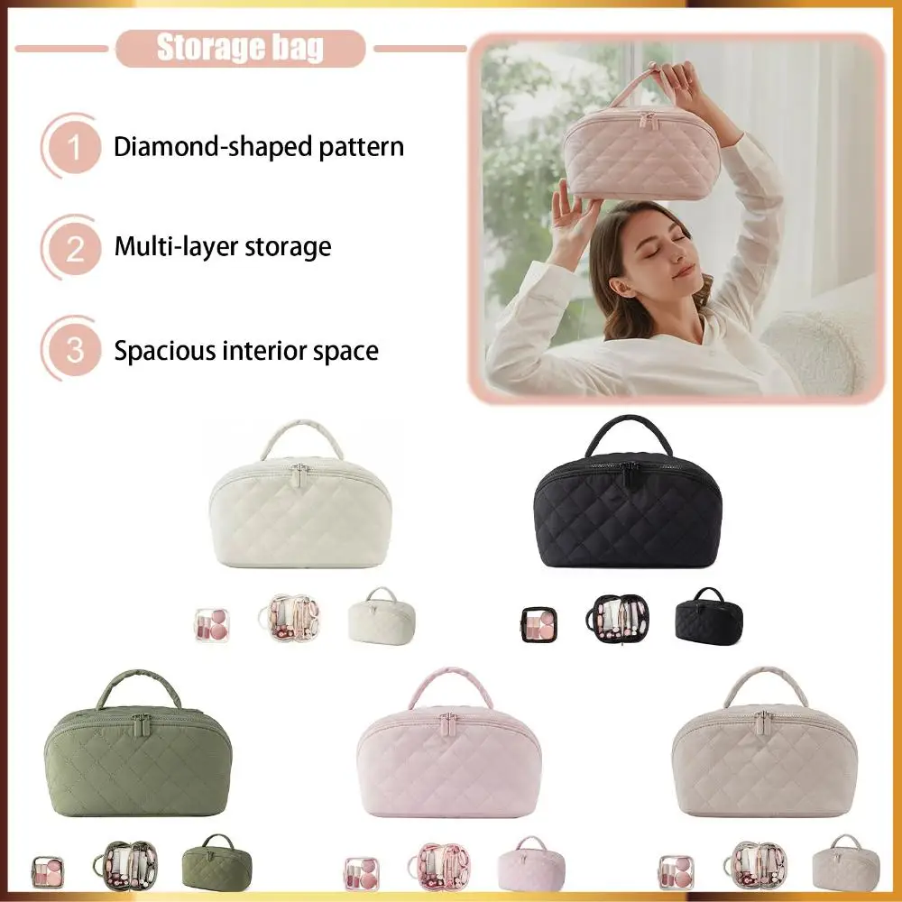 

Дорожная косметичка-пуховик, водонепроницаемая портативная сумка-кошелек с отделением для кистей и ручкой, сумка для туалетных принадлежностей, дорожный органайзер для женщин