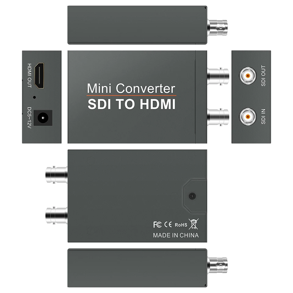 Adapter konwertera SDI na HDMI z pętlą SDI 1080P60hz SD/HD/3G SDI Konwerter audio-wideo do projektora kamery SDI DVR