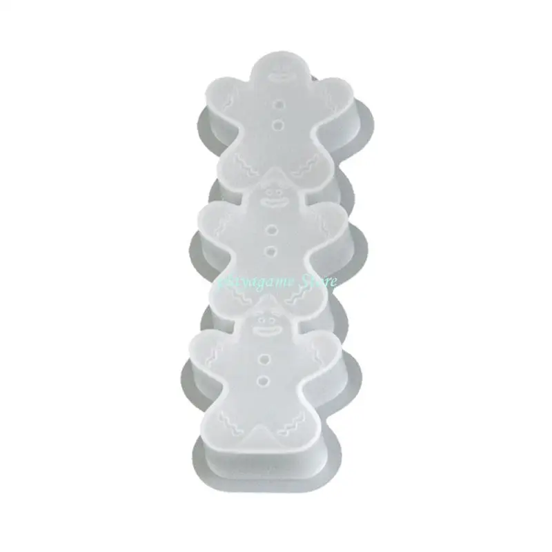 Y88A Grade Silicone Christmas Mold Santa Rena Angel Gingerbreads Man Crafting Essential