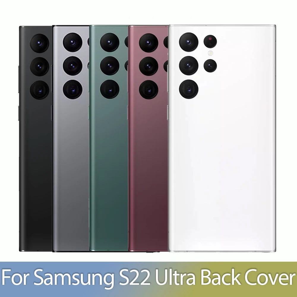 For Samsung Galaxy S22 Ultra Battery Back Cover 3D Glass Panel Rear Door Housing Case Camera Lens Replace S22U image 6