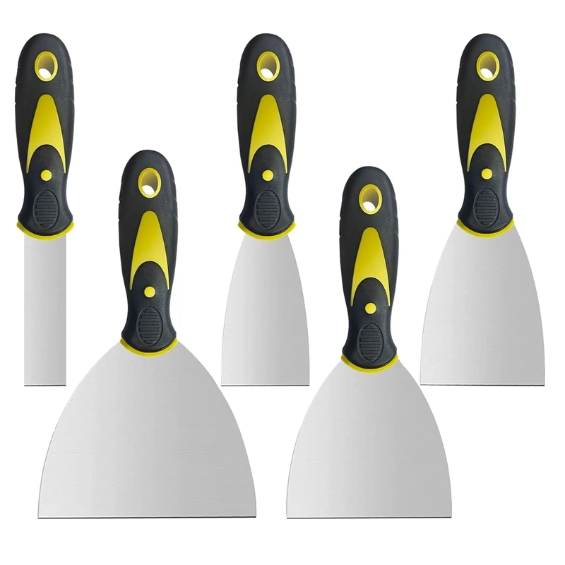 5 Pack Knife Scraper,Knife Set, Stainless Steel Knife Wallpaper Scraper Paint Scraper Tool Easy Install Easy To Use