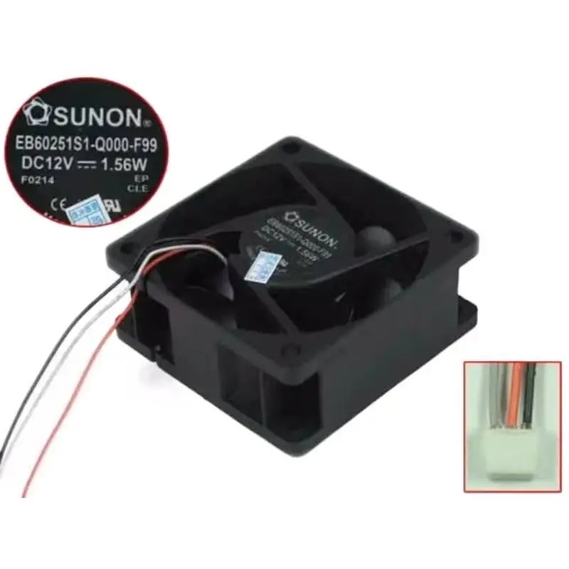 LZ SUNON EB60251S1-Q000-F99 Вентилятор охлаждения сервера постоянного тока 12 В 1,56 Вт 60X60X25 мм
