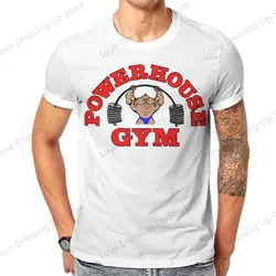 100%Pure Cotton Casual Men T-Shirt Powerhouse Gym Short sleeve Tshirts O-Neck Tee Funny Tops