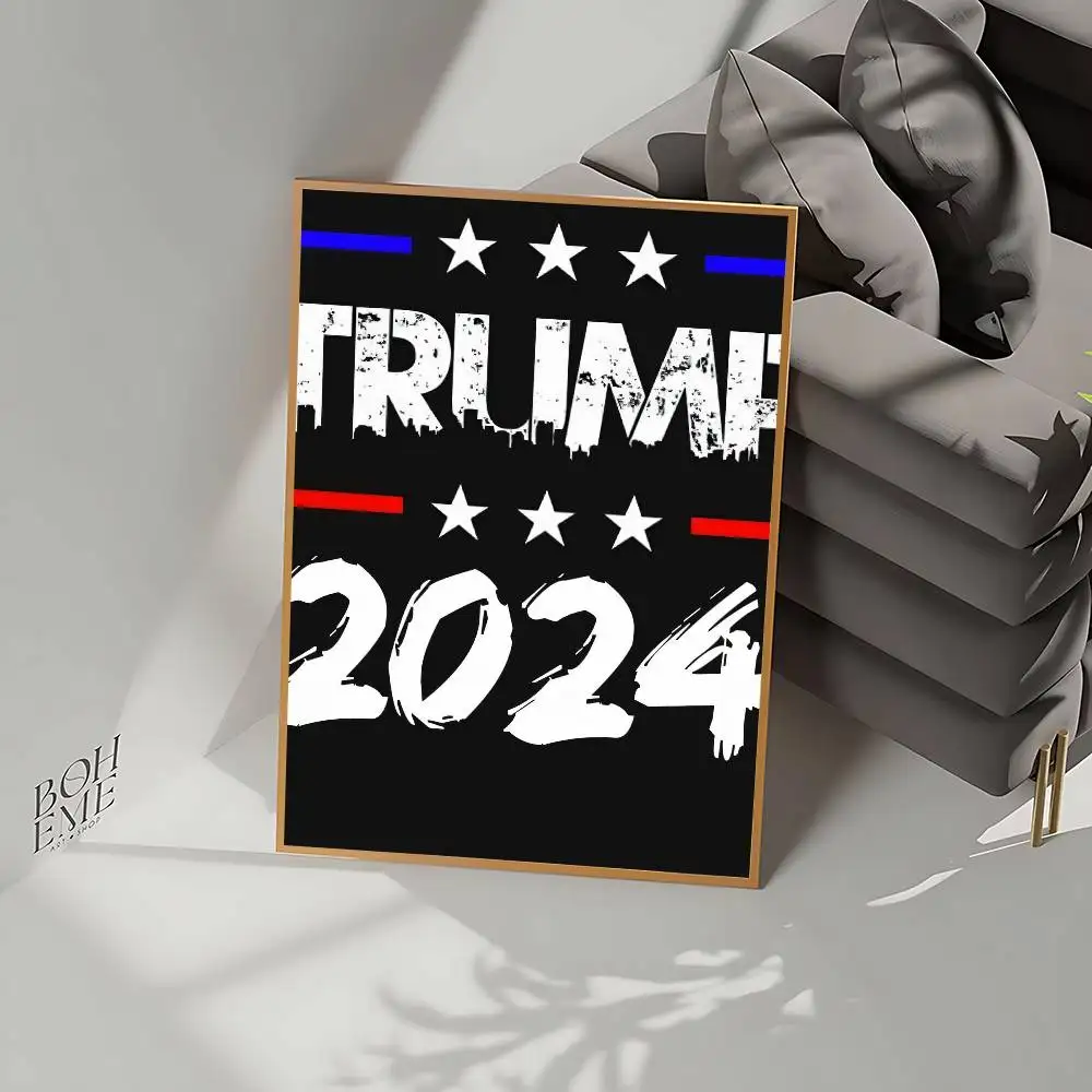 دونالدز-ترومبس-2024 ملصق لا مؤطر ملصق كرافت نادي بار ورقة خمر ملصق جدار الفن اللوحة غرفة نوم دراسة ملصقات