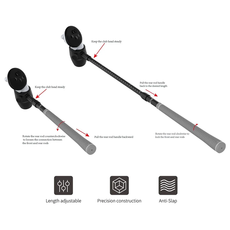 Reliablevr Golf Club Handle Grip Attachment Non-Slip VR Golf Club Grip 80 Degree Keep Tracking For Meta Quest 3S/Quest 3/Quest 2