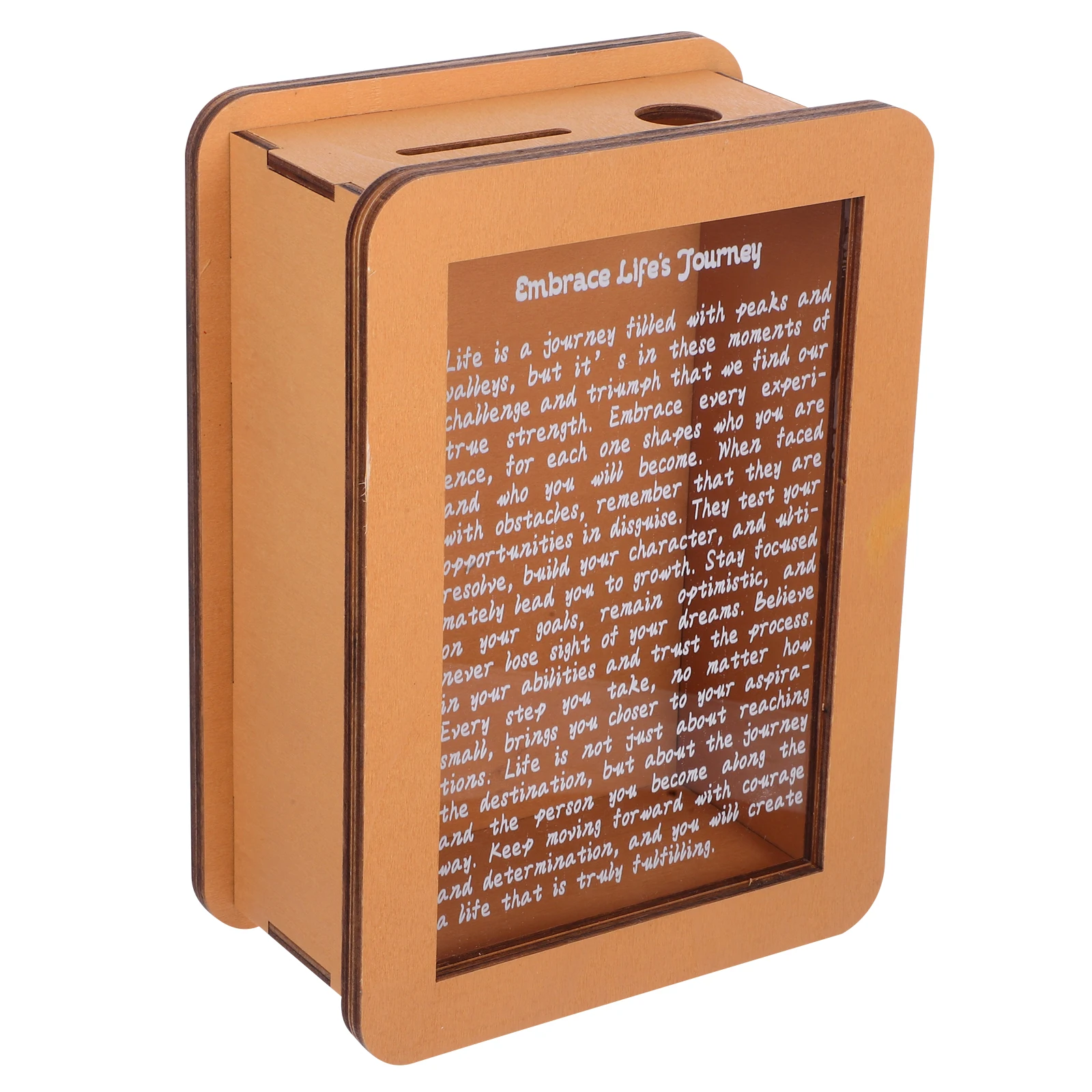 

Wooden Savings Box Clear Acrylic Coin Bank Transparent Money Holder Easy Access Storage Jar For Adults Home Office