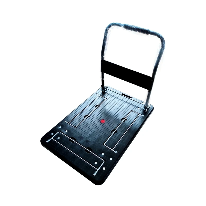 Factory Wholesale Price Durable Portable 300kg Metal Small Cart with Fence Three Sided Folding Hand Pulled Cart OEM Customizable