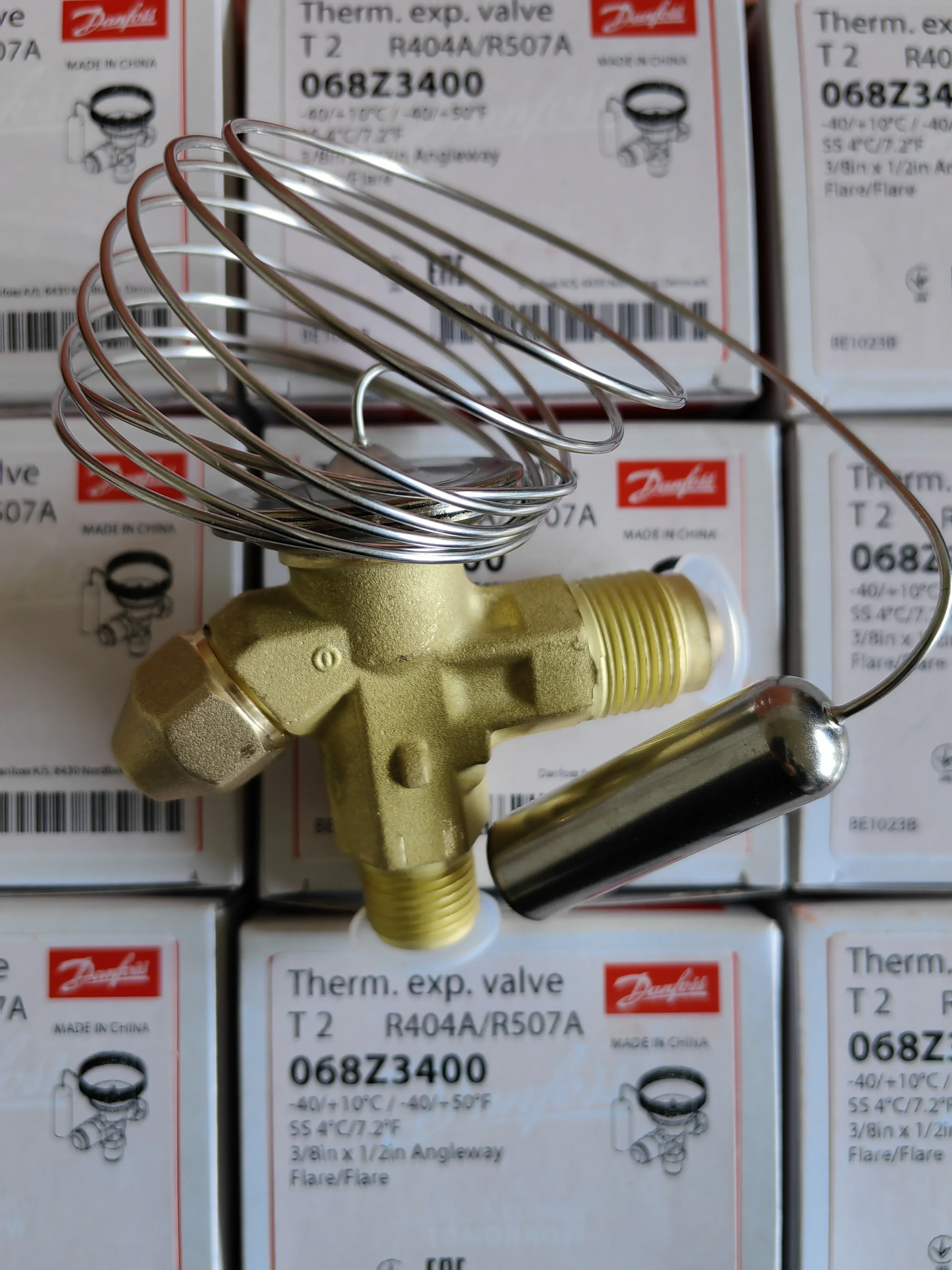 

In stock Expansion Valve T2 R404A/R507A Therm Exp Valve 3/8" X 1/2" 068Z3400