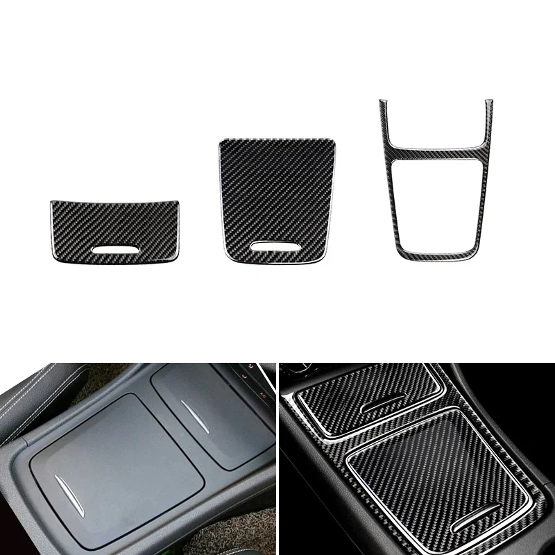 

Car Carbon Fiber Center Control Panel Cigarette Lighter / Storage Box Cover For Mercedes Benz A GLA CLA Class W176 X156 C117