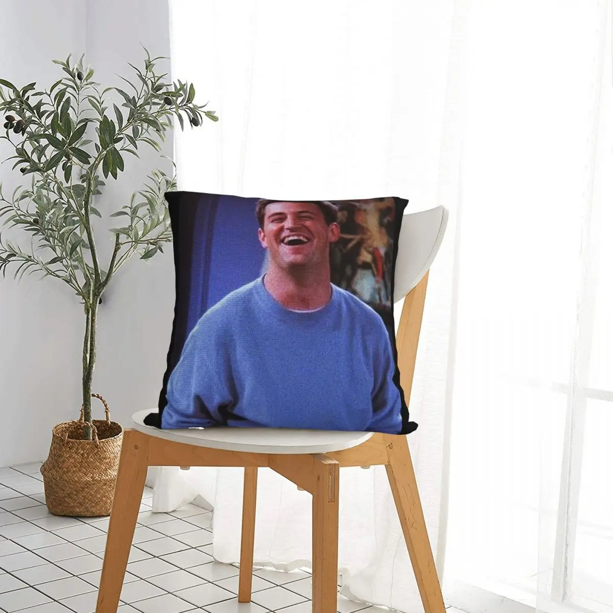 Friends Matthew Perry Pillowcase Polyester Cushion Cover Decorations Pillow Case Cover Bed Square 40*40cm