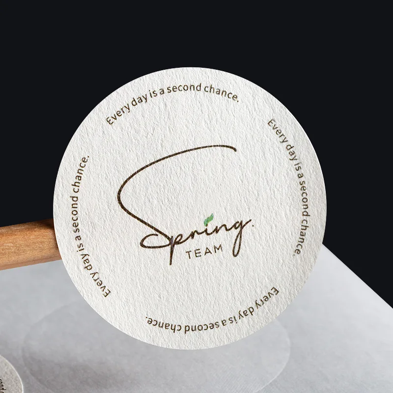

Custom. Tree Pattern Paper Label Coffee Cup Sticker Special Paper Baking QR Code Sealing Sticker Making