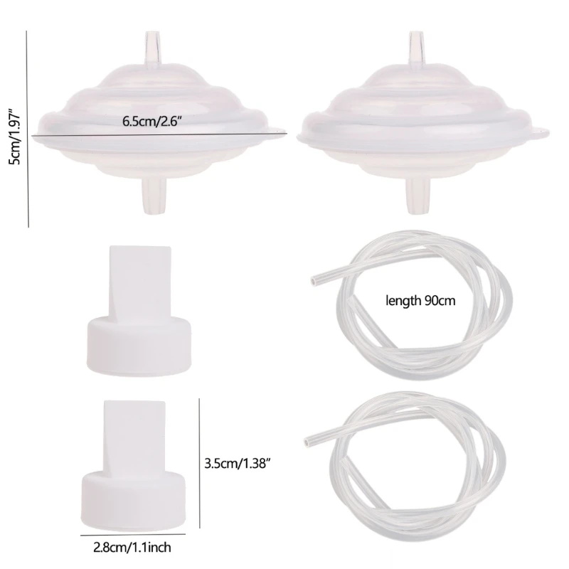 Kits essenciais tubos protetores refluxo para bombas elétricas, melhoram sua amamentação