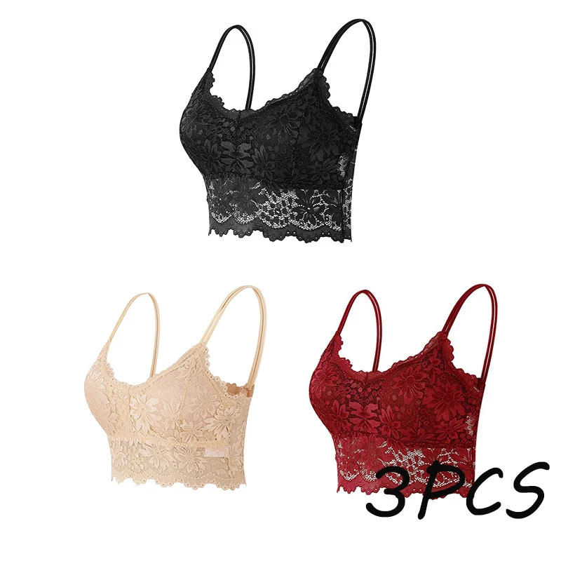 

3Pcs/lot Lace Seamless Bra Women Push Up Underwear Cooling Gathers Female Intimate Comfortable Suspenders Bralette Dropshipping