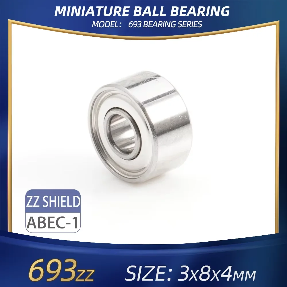 10 sztuk 693ZZ łożysko kulkowe 3x8x4mm łożysko silnika 693 ZZ łożysko wentylatora 619/3ZZ R-830ZZ EMQ łożysko wentylatora silnika 693Z 693 — zdjęcie 4