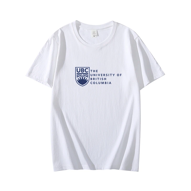 University of British Columbia UBC Daily Summer Cotton T Shirts Men Simple O Neck Stretch Solid New Tops Clothing Casual Tshirt