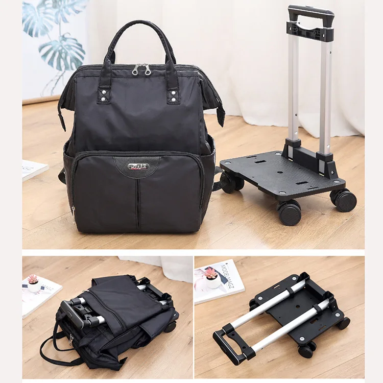 2023 Wheeled Bag For Travel Trolley Bags Women  Backpack With Wheels Oxford Large Capacity  Rolling Luggage Suitcase