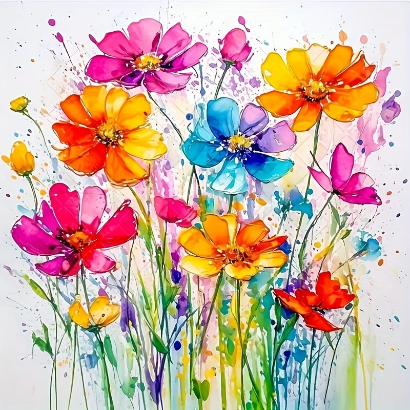 

Набор для алмазной живописи «сделай сам» — цветочный дизайн с холстом, инструменты для рукоделия из искусственных алмазов в комплекте