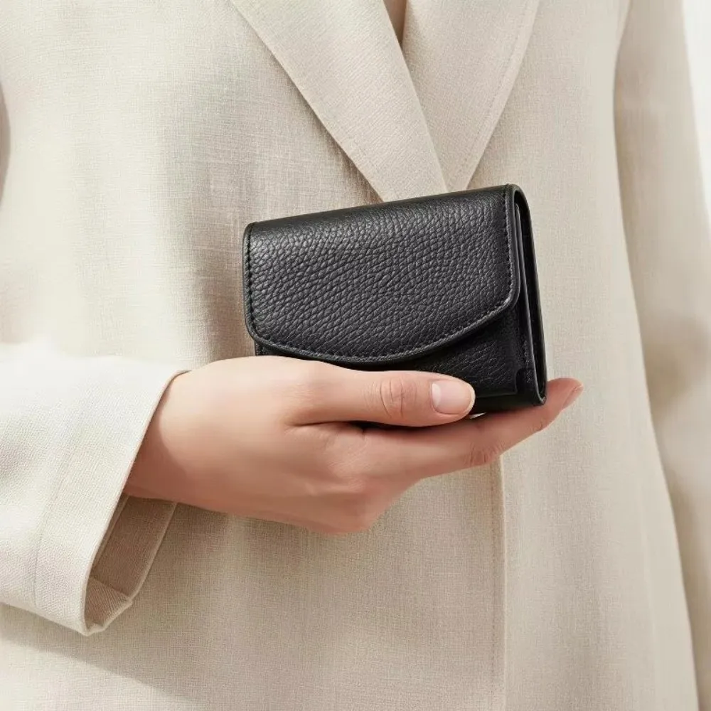 Short PU Leather Short Women Wallet Coin Pocket Ins Style Mini Bifold Purse Compact Design Ladies Clutch Wallet Gift for Women