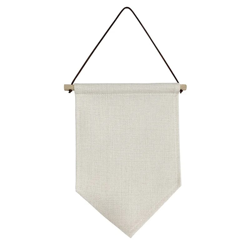 أعلام مثلثة من مزيج القطن والكتان الفارغة القابلة للتخصيص لطباعة التسامي والصبغة - مستلزمات شخصية #2