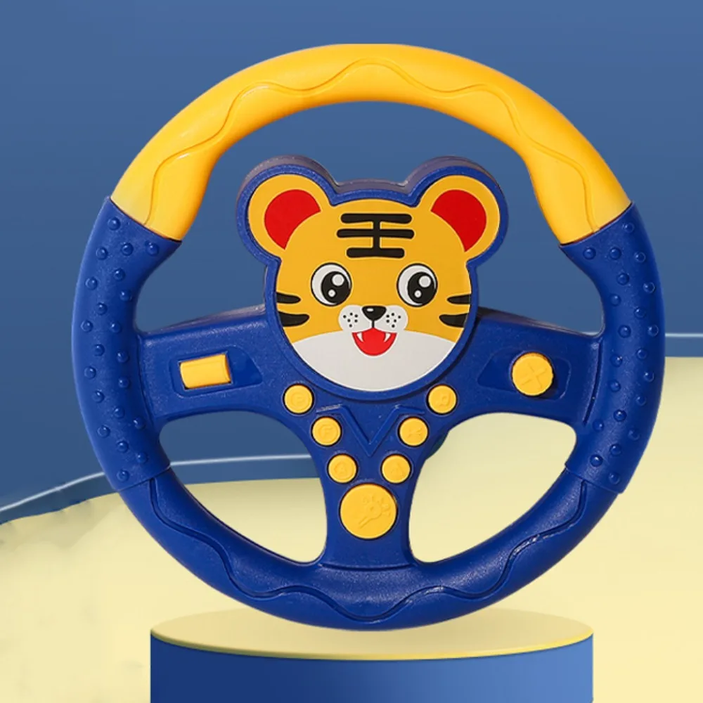 

360 ° Rotation Cartoon Copilot Steering Wheel Multi Functional Early Education Simulation Steering Wheel Interactive Montessori