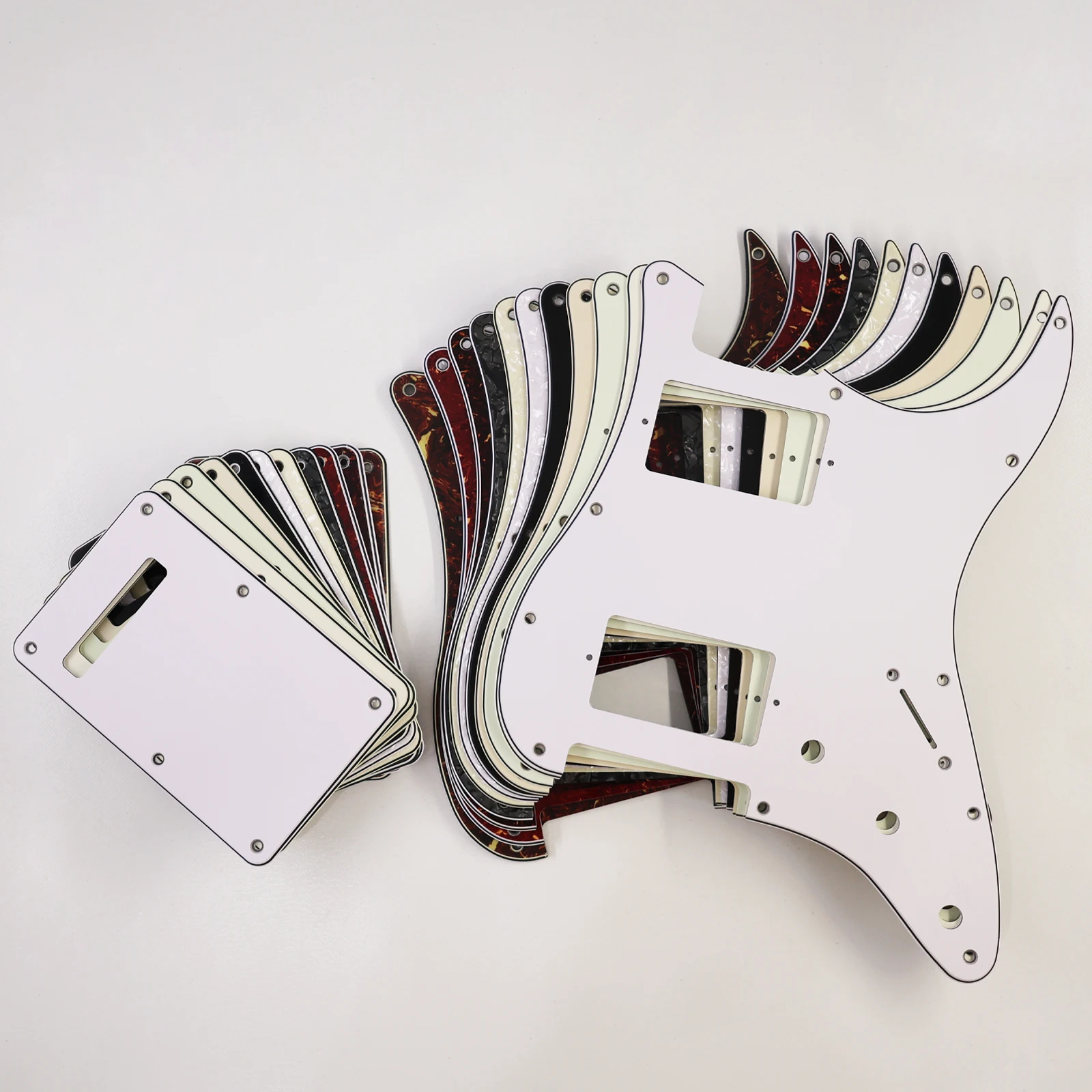 PHRILM 11-Hole HH ST Electric Guitar Pickguard Set, compatible with modern standard ST-style electric guitars