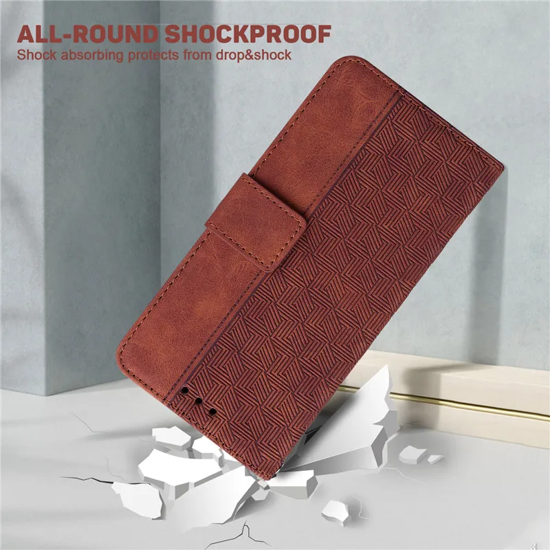 For Xiaomi Poco X3 X 3 Pro Case for Etui Xiaomi Poco X3 NFC POCOX3 GT Case Magnetic Geometric Textile Pattern Wallet Book Cover
