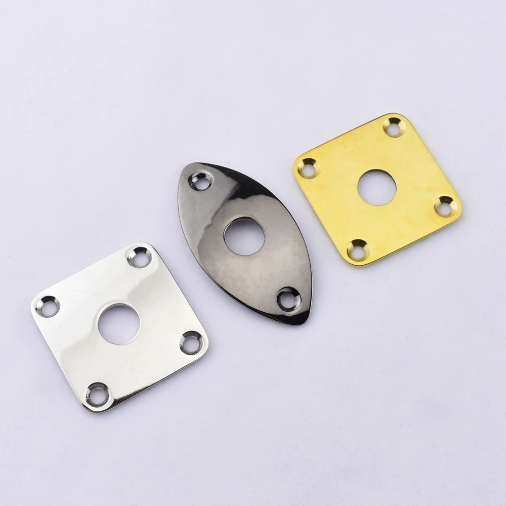 1 Set Flat / Curved Stainless Steel Jack Plate For Electric Guitar Bass - Made in Japan by GOTOH