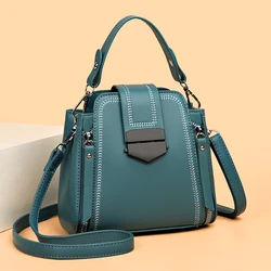 High Quality Leather Handbag Women Fashion Shoulder Croosbody Bag Luxury Designer Messenger Small Purse Female 2023New Trend Sac