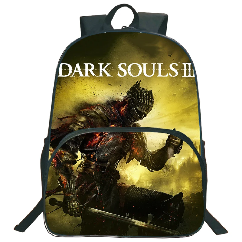 

16-Inch Dark Soul Print Backpacks Video Game Pattern Backpack For Girls Kids School Backpack Escolar BookBag For Teenager Boys