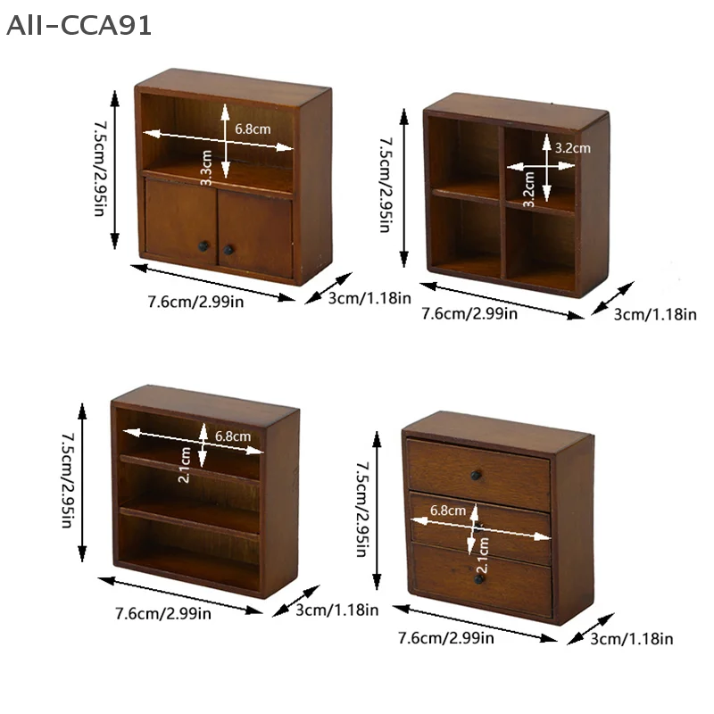 

1 Set 1:12 Dollhouse Miniature Furniture Cabinet Display Cabinet Model Toy for Children Gift Doll House Accessories