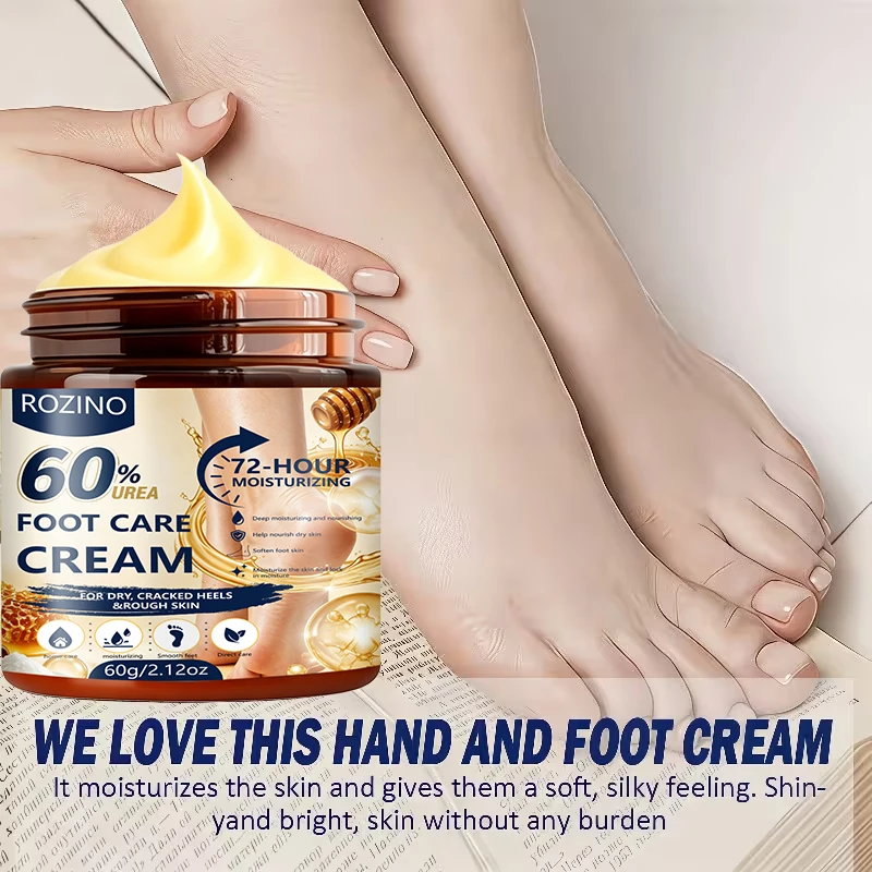【Anti-Extreme Dryness】60G Urea Foot Cream/Foot Care Cream/Cracked Foot Cream, Prevents Wind Cracking, Resists Wind-Drying, Moisturizes Dry Skin, Improves Signs of Dry, Rough, Cracked, and Peeling Skin, 72-Hour Long-Lasting Hydration, Safe to Apply to Heels, Ankles, Etc., Heel Repair Cream, Winter Skin Care, Deep Moisturizing Body Lotion, Winter Skin Care Routine, Thick Body Lotion