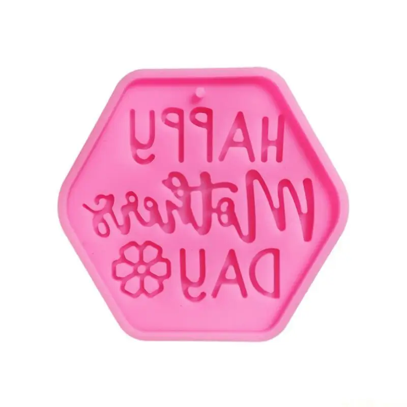 

D46E красивый кулон ко Дню матери, силиконовая форма, брелок, полимерная форма для изготовления ювелирных изделий своими руками