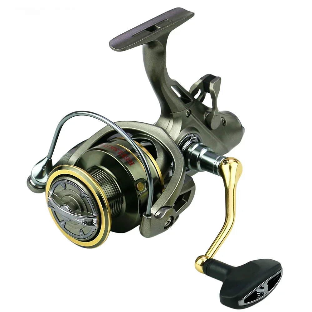 All Metal 5.5:1 Spinning Fishing Reel Freshwater/Saltwater Carp Wheell Ahead/Post Double Brake Smooth Casting Reel3000-6000