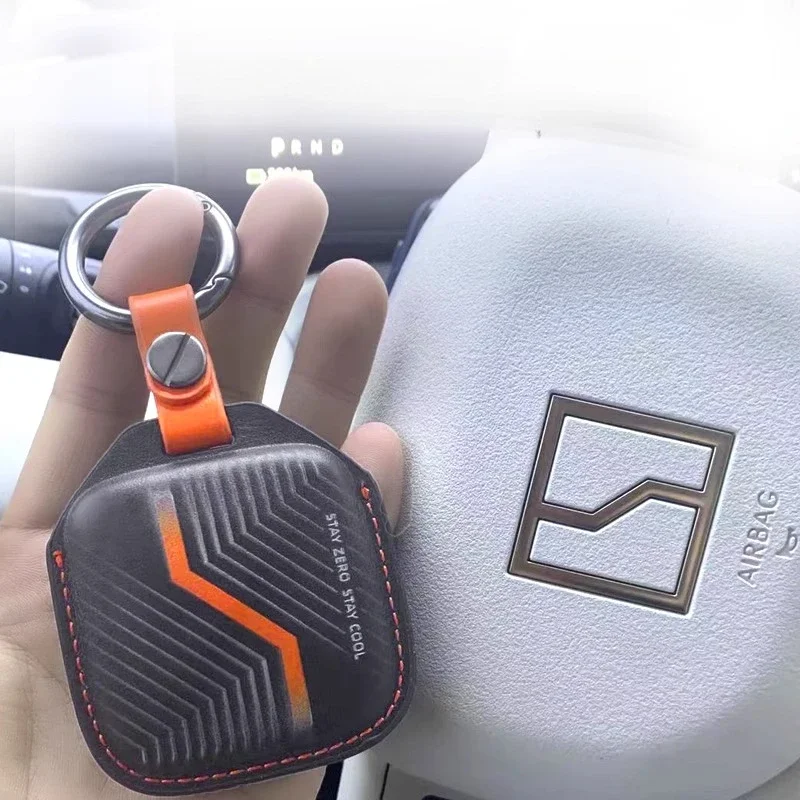 

Для Zeekr 001/009/X Bluetooth чехол для ключей Geek кожаный защитный чехол для ключей украшение интерьера автомобильные аксессуары инструменты для модификации