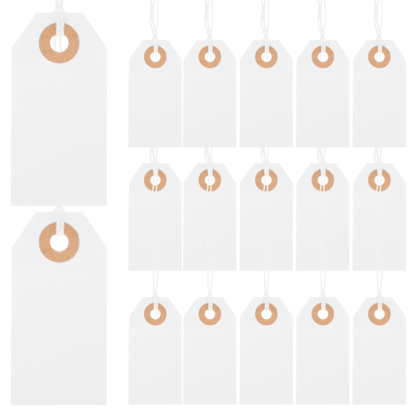 

100 Pcs Hole Hang Card Clothes Tags Small Hanging Clothing Labels Shipping Writable for Size