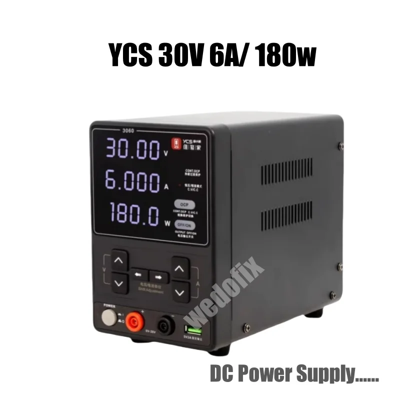 

YCS 30V 6A 180W Цифровой дисплей Источник питания постоянного тока для ремонта электроники мобильных телефонов
