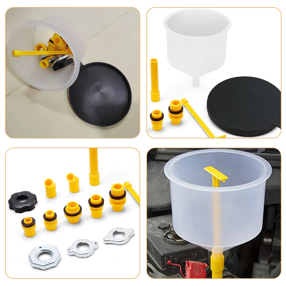 1 مجموعة المبرد قمع عدة المبرد ملء أداة تسرب برهان المبرد نزيف ملء قمع لإصلاح السيارات المبرد فلوش #1