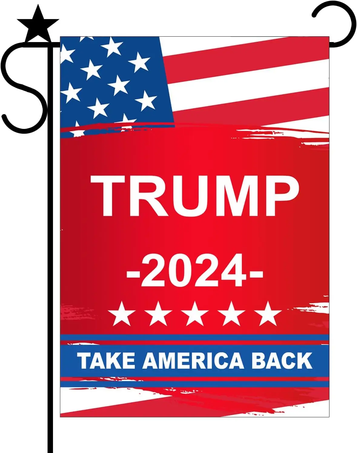 Trump 2024 Garden Flag 12 x 18 Take America Back Trump 2024 Flags Vertical Double Sided American Flags yard signs For Outside De