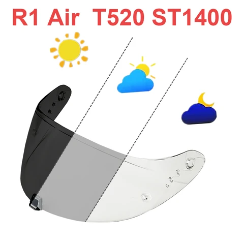 Фотохромный Визор R1 Для SCORPION EXO R1 Air R1 EVO T520 ST1400: Сменная Лицевая Маска С Солнцезащитным Покрытием И Противоту...
