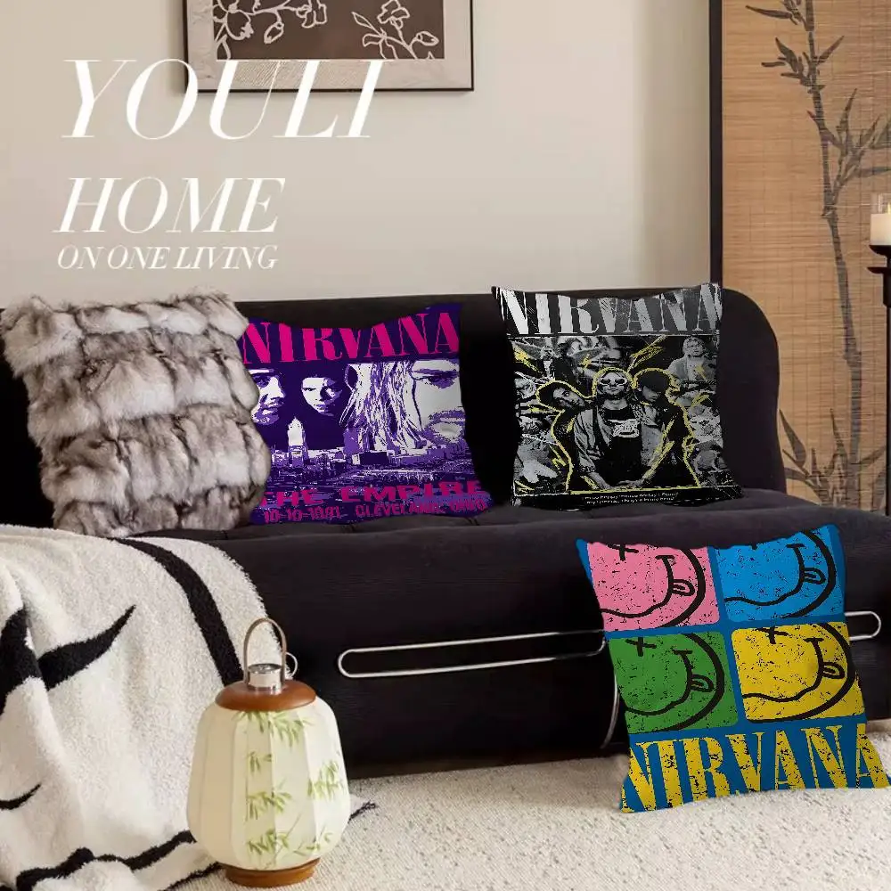 Band N-Nirvana Lucky Dragon Pillow Cover Sofa Cushion Cover Home Room Decoration Children Gift