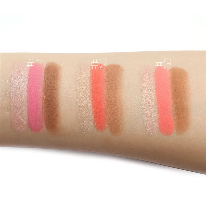 FOCALLURE 3 Colors Matte Face Bronzers Highlighters Palette Ultra-fine Natural Creamy Texture Contouring Powder Makeup Cosmetics