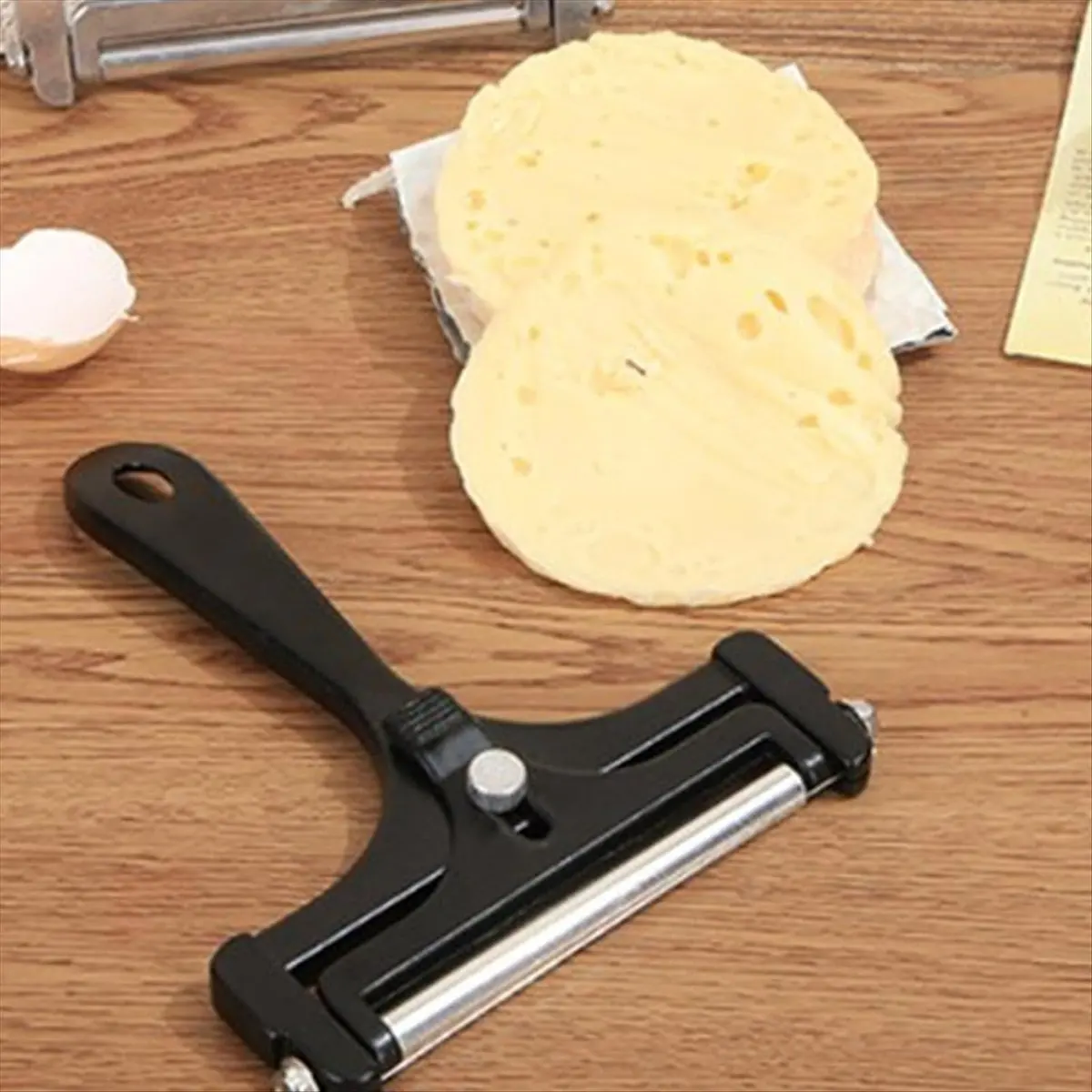 Kitchen Stainless Steel Wire Cheese Slicer, Premium Cheese Shaver, Butter Cheese Cutter with Adjustable Thickness &LICG