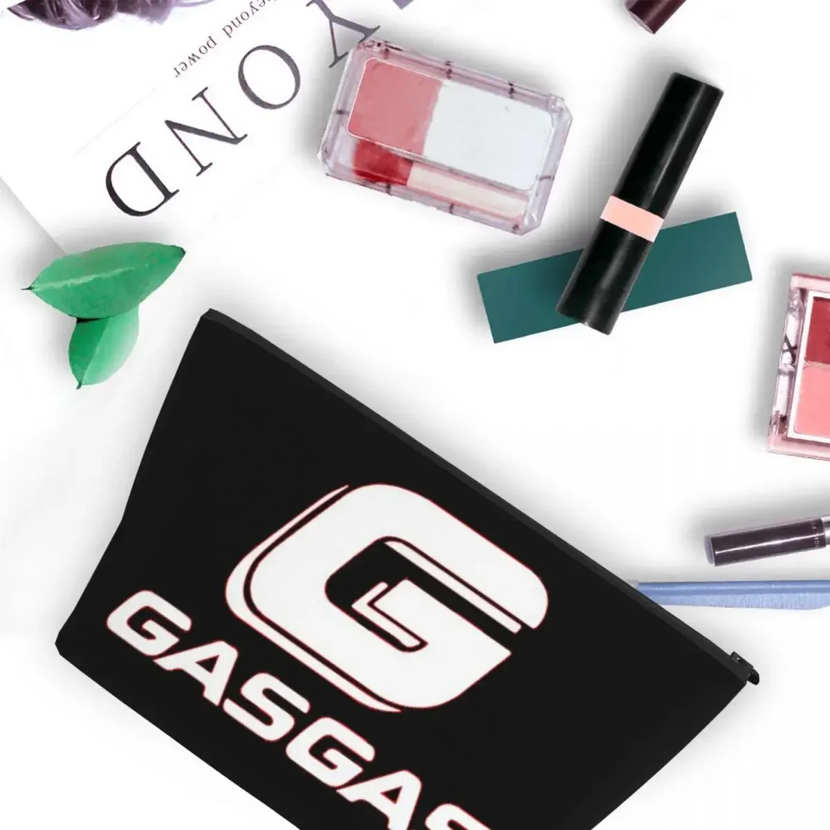 Gasgas Plaid Logo Women Cosmetic Bag Travel Makeup Organizer Pouch Toiletry Storage Dopp Kit Box