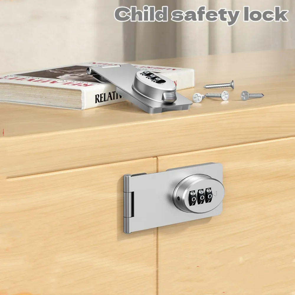 Double Drawer Password Lock Multifunctional No Punching Child Safety Lock for Wardrobe, Cabinet, Drawer Anti-theft Password Lock